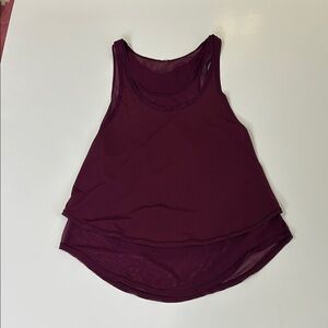 lululemon athletica Burgundy Layered Tank Top